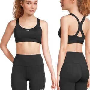 New Balance Essentials Train Bra and Shorts in Black SET